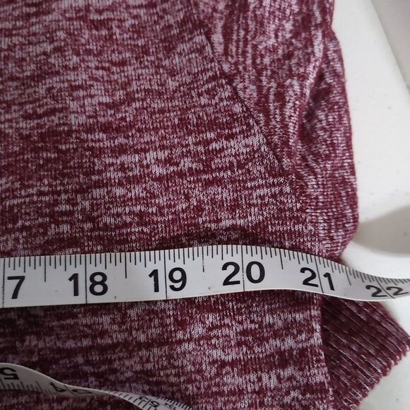 Gap Womens Sweater Top Size m Maroon Red Scoop Neck Long Sleeve Lightweight - Picture 4 of 8